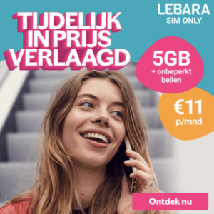 lebara sim only met onbeperkt internet aanbieding